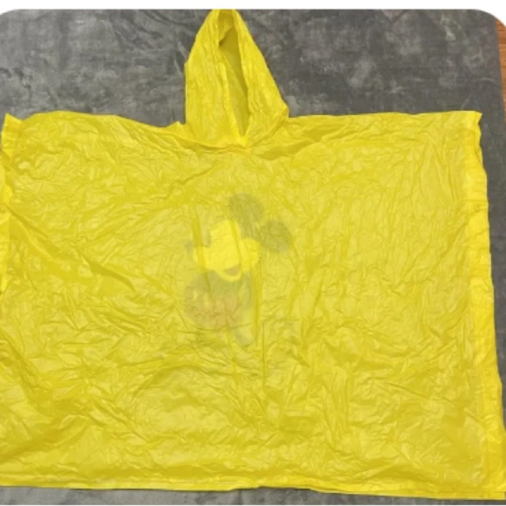 Original Mickey Mouse yellow rain hoodie poncho